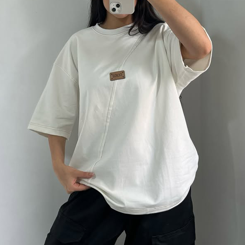 garment producer baggy t-shirt high quality oversize unisex contrast stitch t-shirt